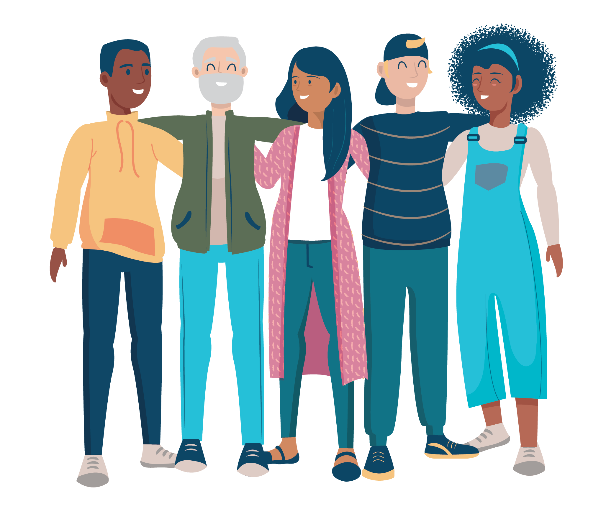 Image of animated group of people