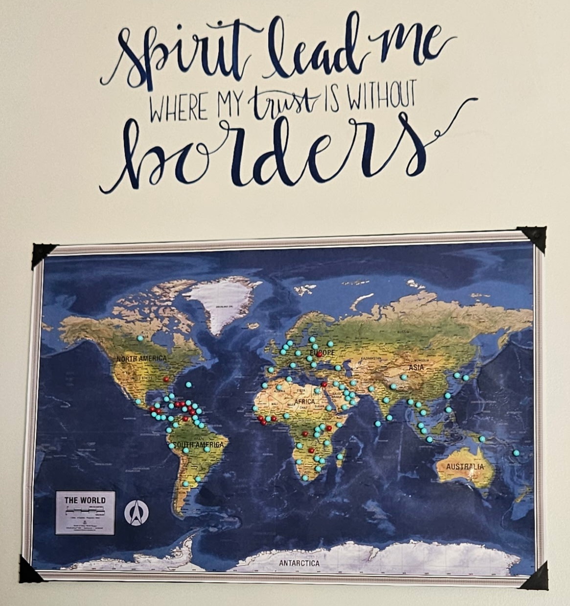 Picture of map in warehouse