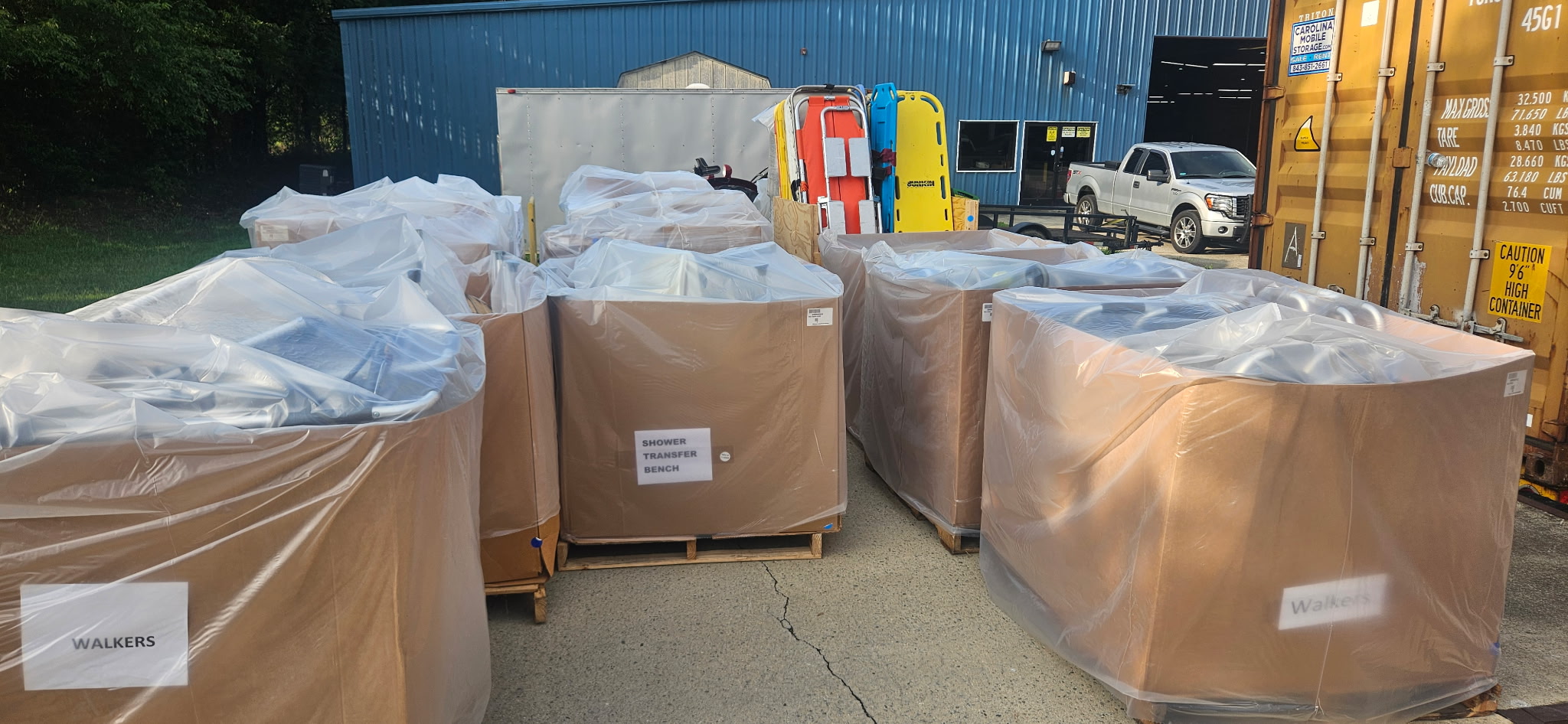 Picture of a portion of the warehouse