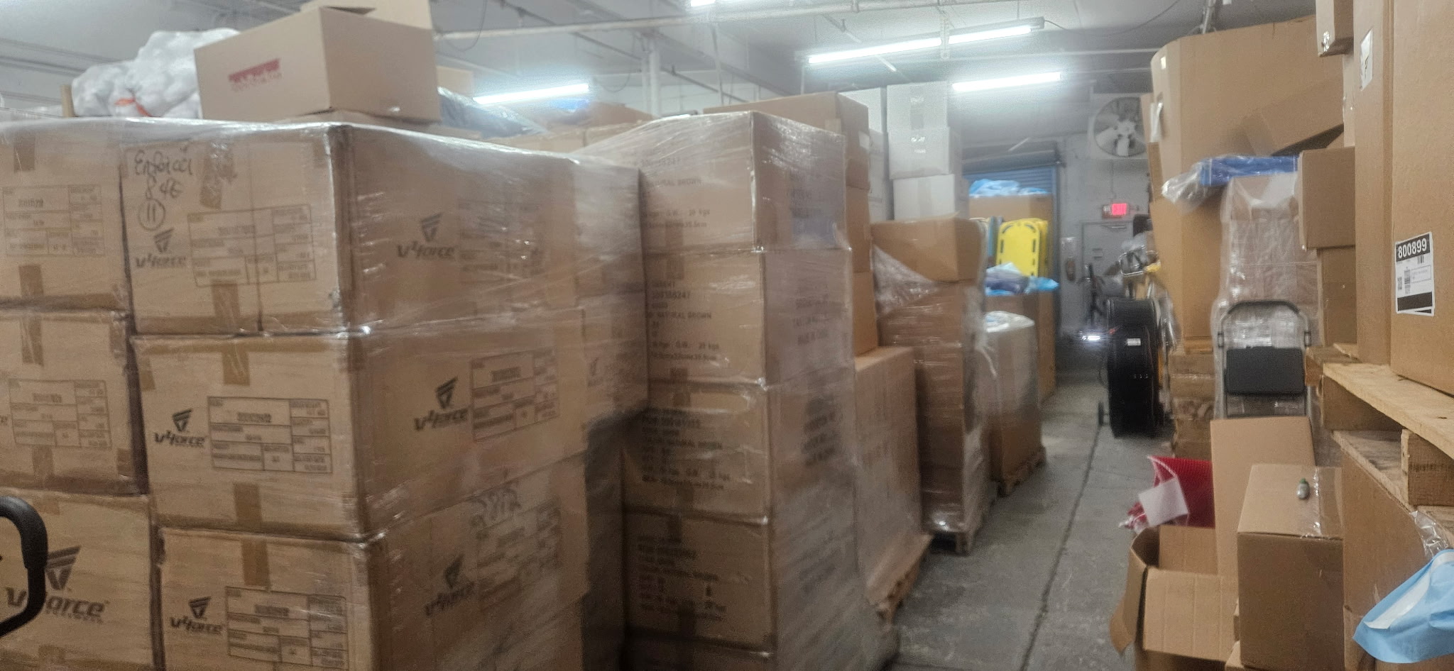 Picture of a portion of the warehouse