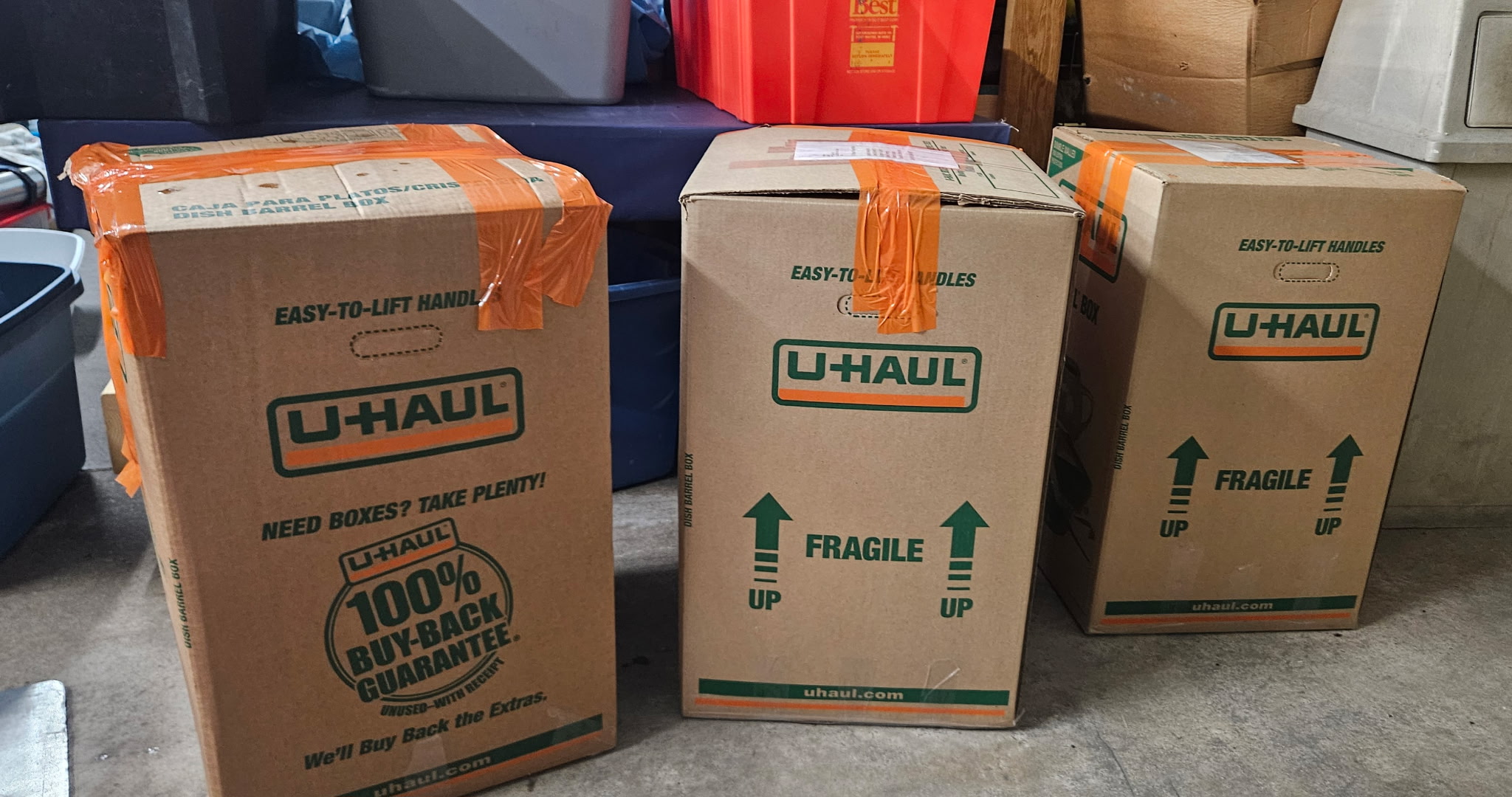 Picture of boxes to be shipped internationally