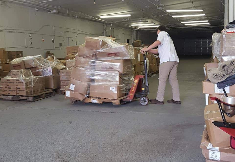 Picture of inside of warehouse