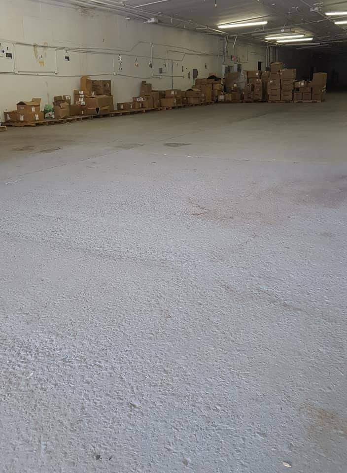 Picture of inside of warehouse