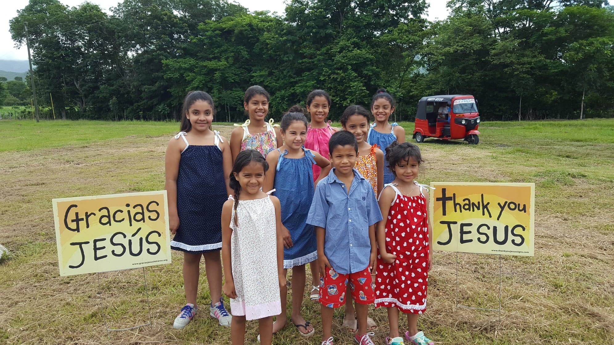 Picture of group of children in a field